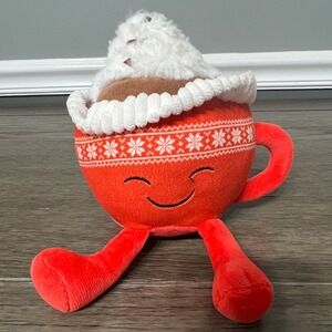 Giggle Scope Plush Hot Chocolate Mug Snowflake Red Christmas Stuffed Animal Toy